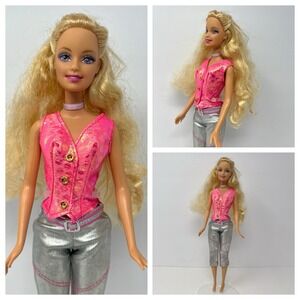 Barbie Doll Pegasus Princess Annika 1999-1998 Re dress in Pink Top Silver Pants